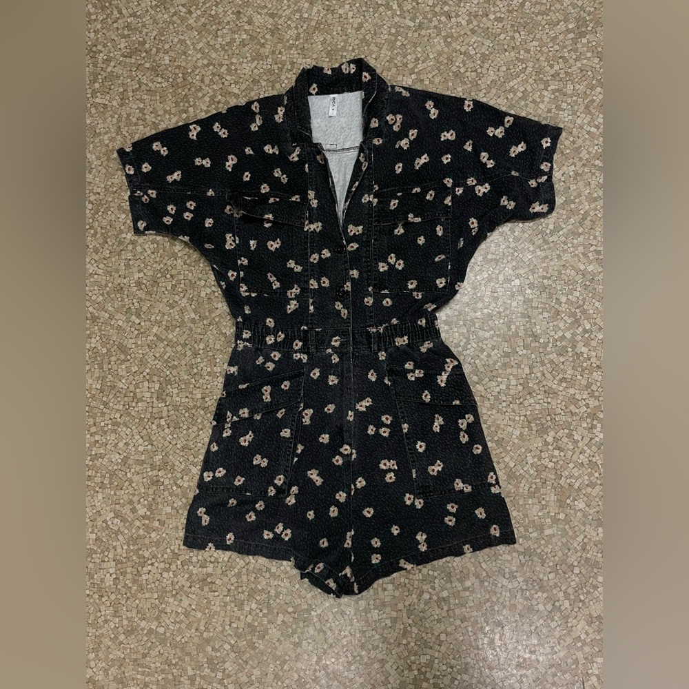 RVCA Black Floral Romper